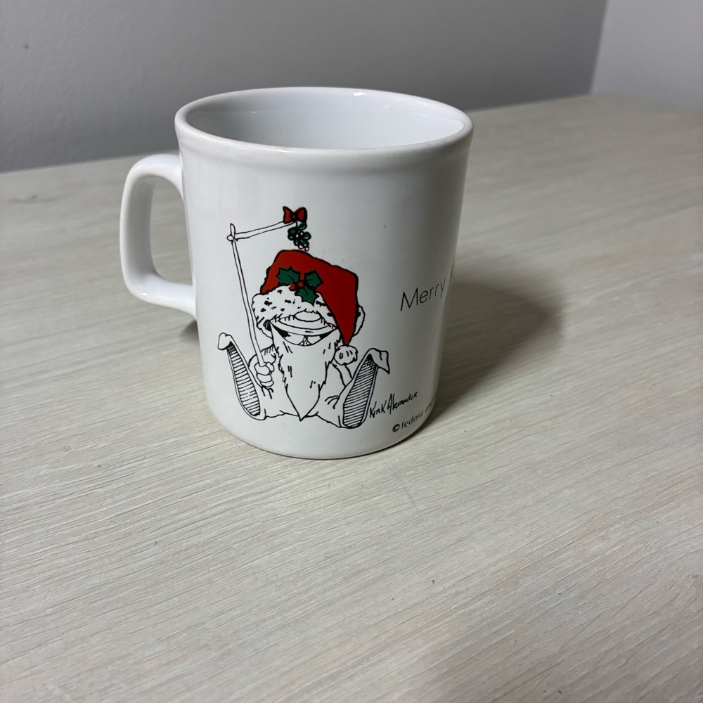 Vintage Kiln Craft Merry Kissmas Mug Retro Christmas Humor Holiday 1979 Funny